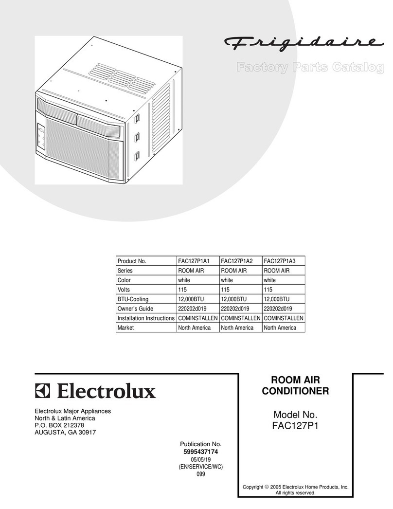 Frigidaire FAC127P1 User manual Frigidaire FAC127P1 User manual