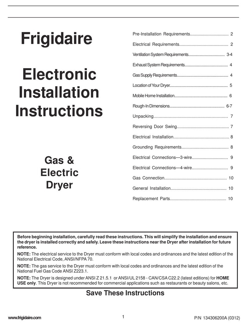 Frigidaire FEQBB30DS0 User manual
