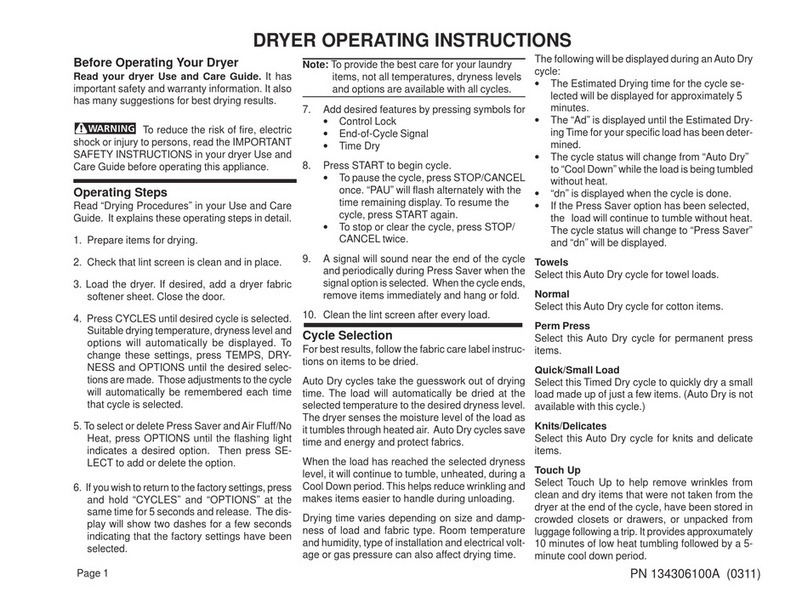 Frigidaire FEQBB30DS0 User manual