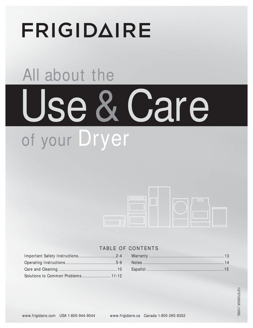 Frigidaire FRQE7000L W Owner's manual