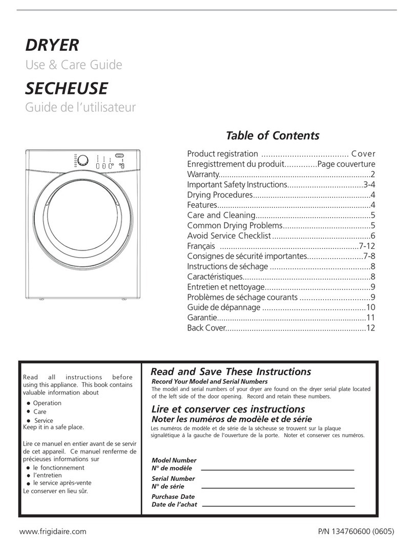 Frigidaire AEQ7000CEG0 User manual Frigidaire AEQ7000CEG0 User manual