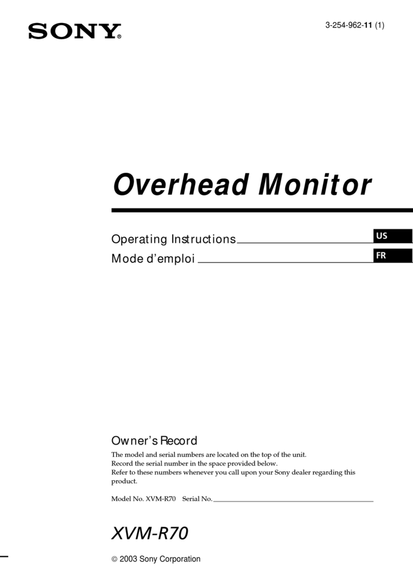 Sony XVM-R70 - Monitor User manual