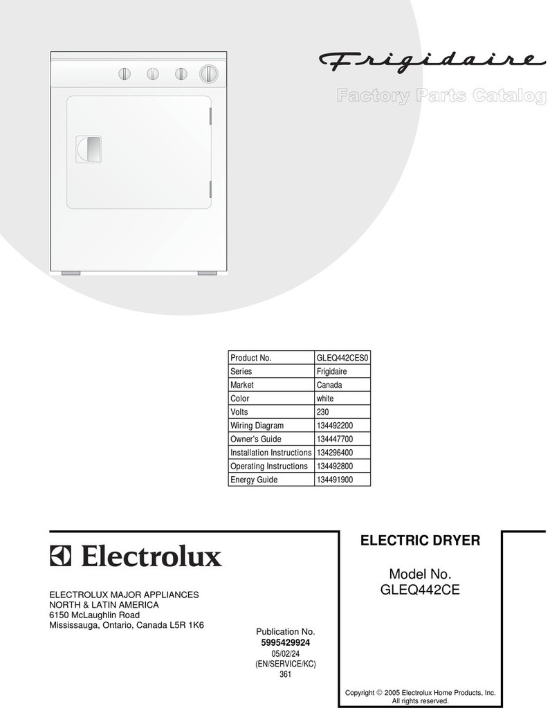 Frigidaire GLEQ442CE User manual