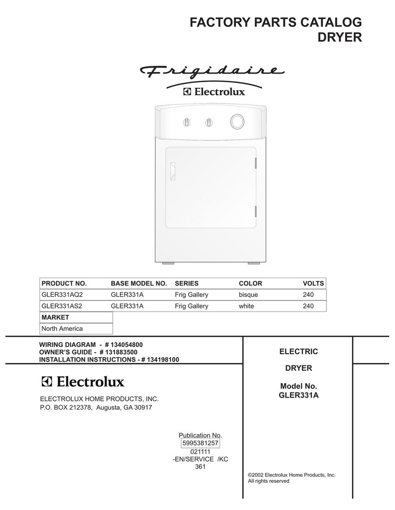 Frigidaire GLER331A User manual