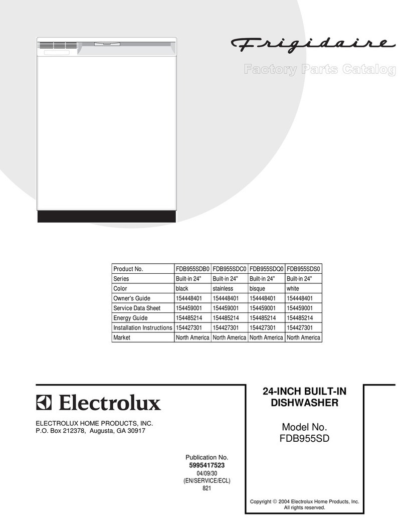 Frigidaire FDB955SD Factory parts catalog