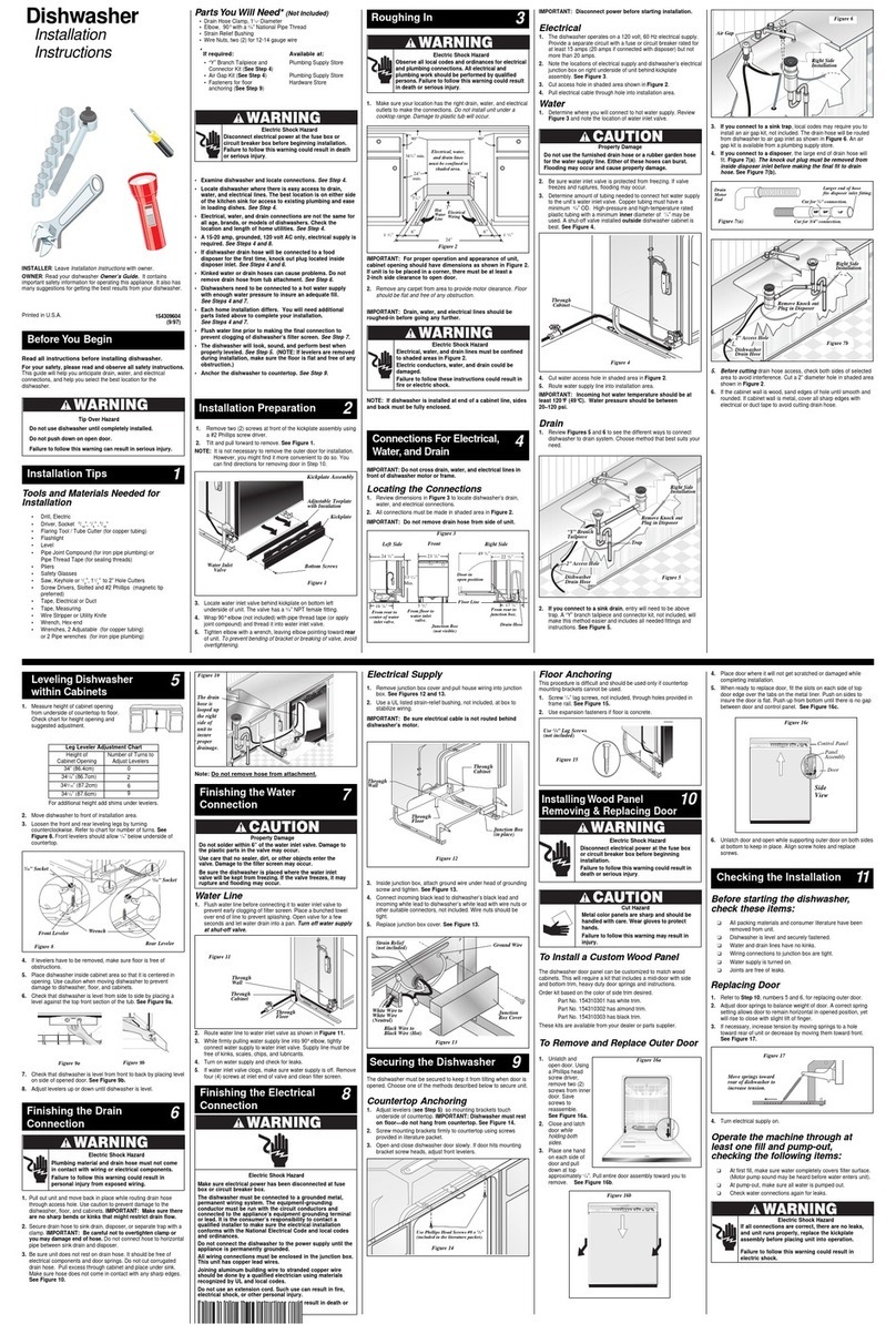 Frigidaire FDB989GFW2 User manual Frigidaire FDB989GFW2 User manual