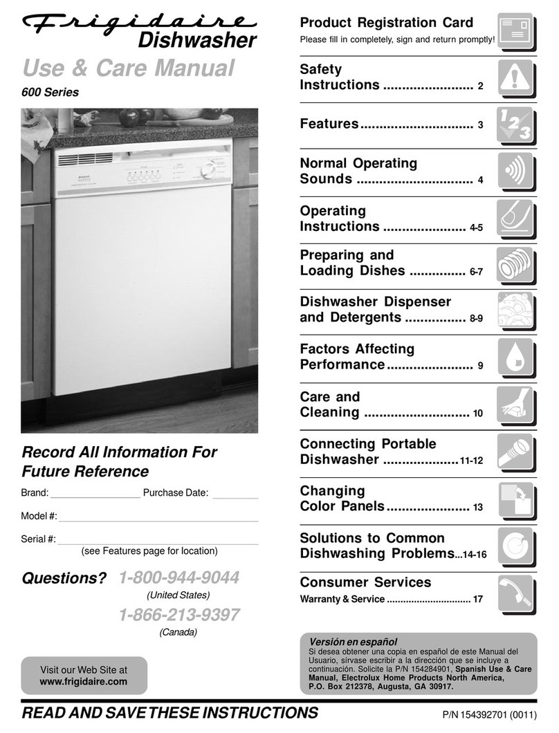 Frigidaire FDB635RFS6 Use & care manual