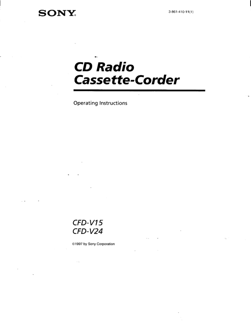 Sony CFD-V15 - Cd Radio Cassette-corder User manual