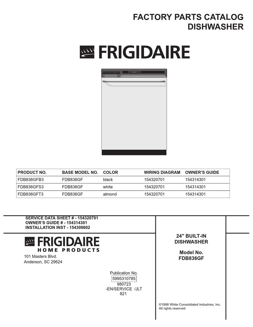 Frigidaire FDB836GF User manual