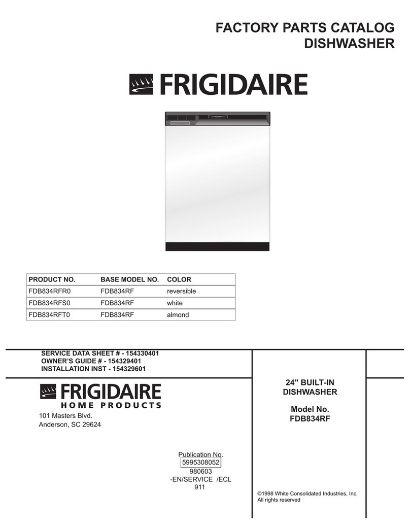Frigidaire FDB834RF User manual