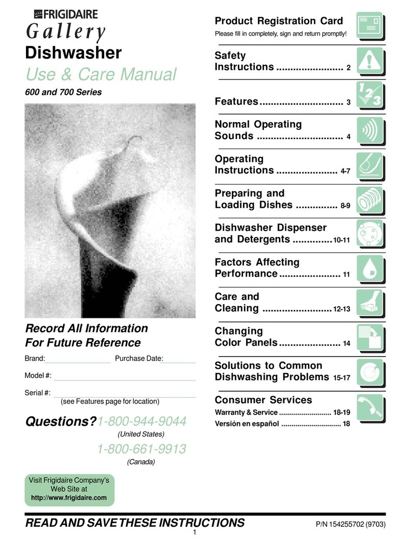 Frigidaire FDB736GFS5 User manual