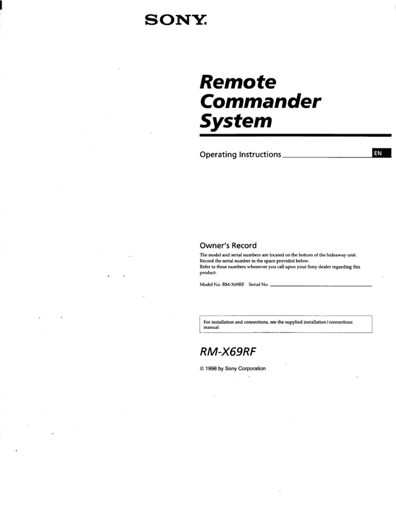 Sony CDX-T68PKG - Cdxt68x & Rmx69rf User manual