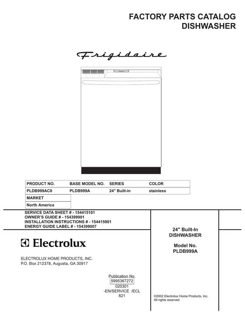 Frigidaire PLDB999A User manual