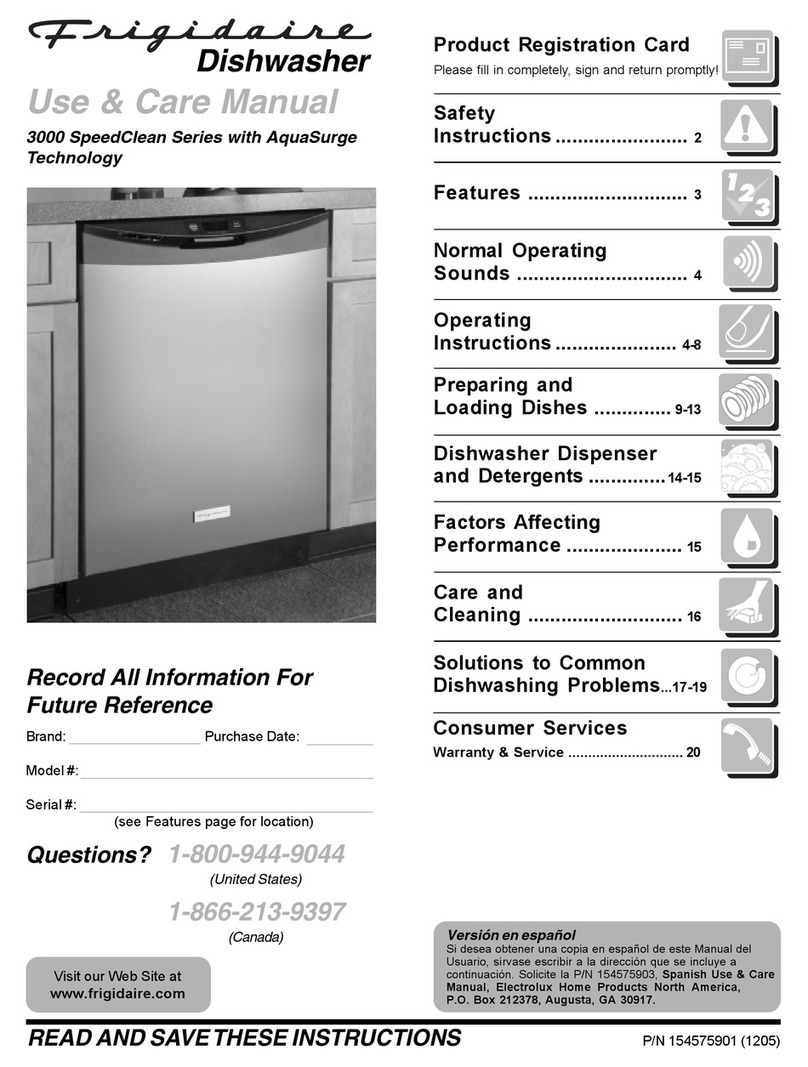 Frigidaire PLD3465REC1 use and care manual