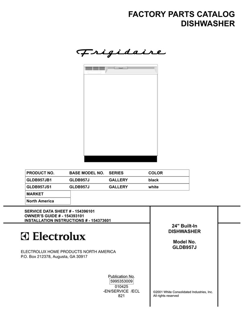 Frigidaire Gallery GLDB957J Factory parts catalog