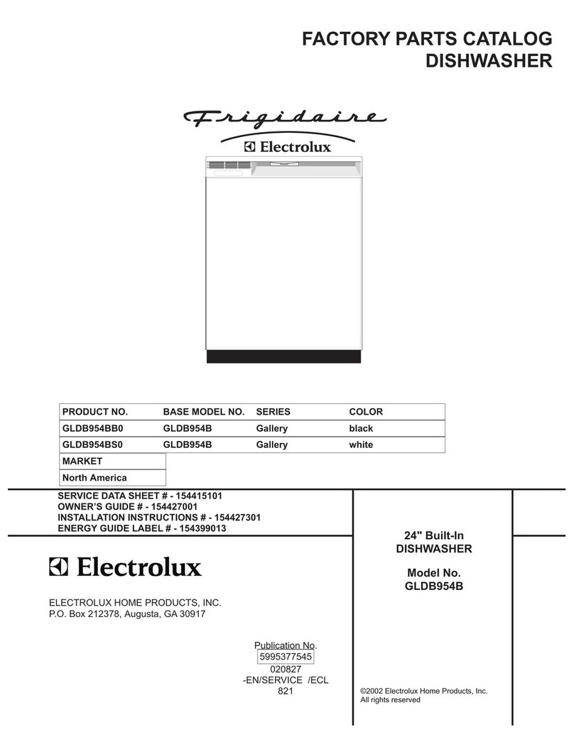 Frigidaire Gallery GLDB954B User manual