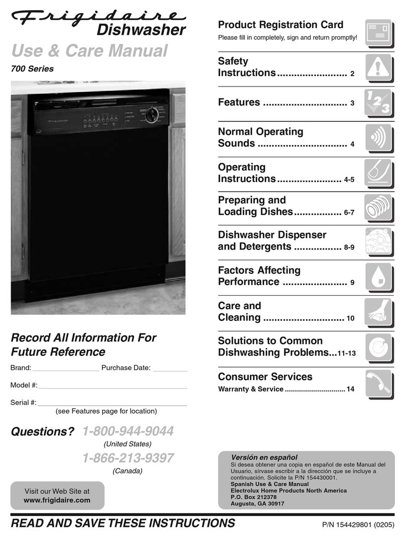 Frigidaire GLDB756AS1 User manual