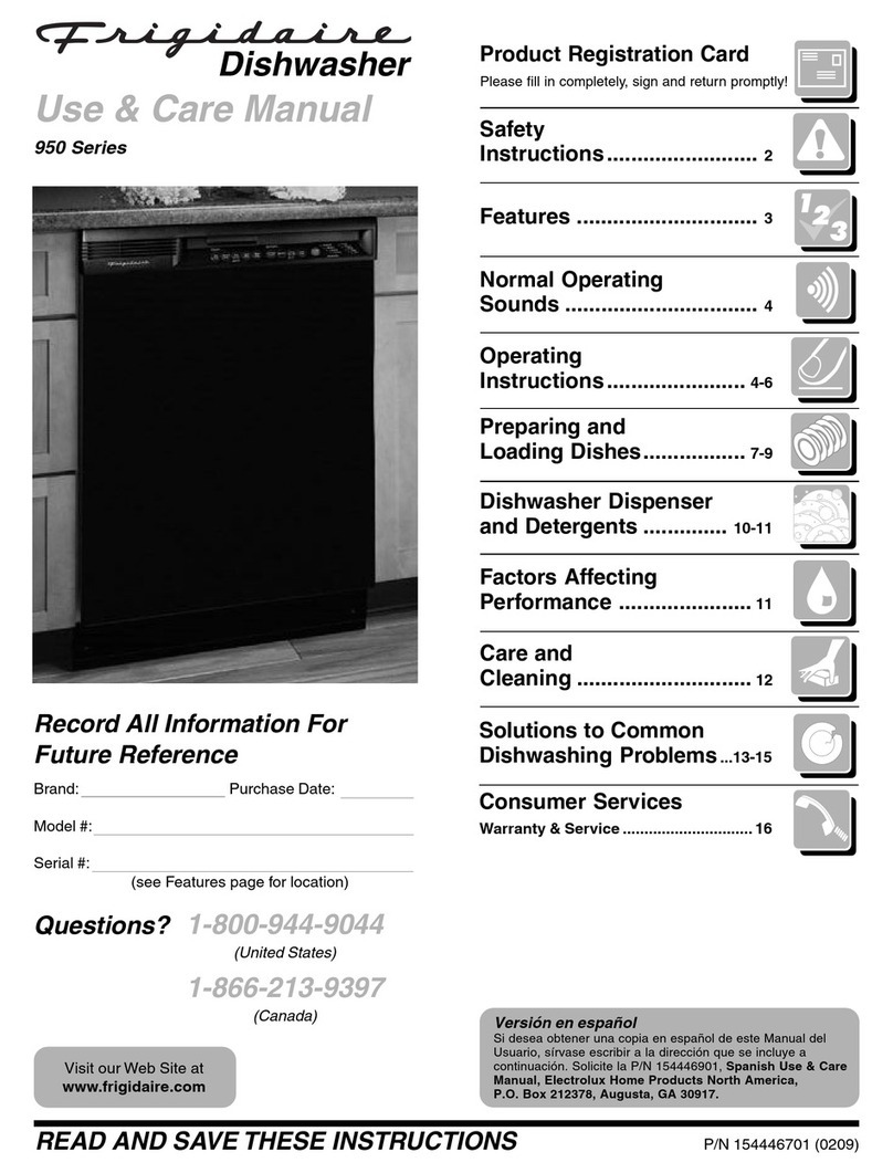 Frigidaire FDBS956CC0 User manual