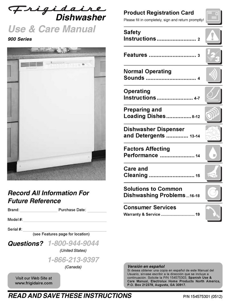 Frigidaire FDBL960BS1 User manual