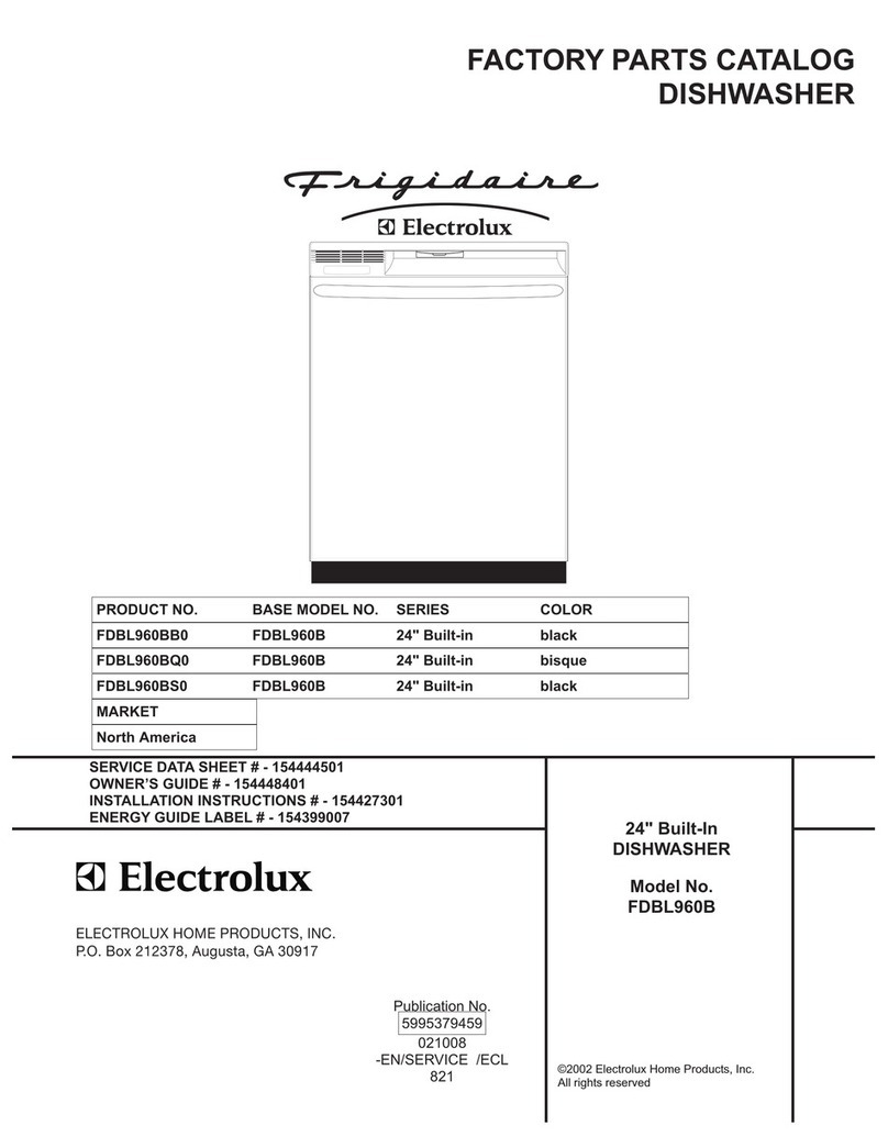 Frigidaire FDBL960B Factory parts catalog