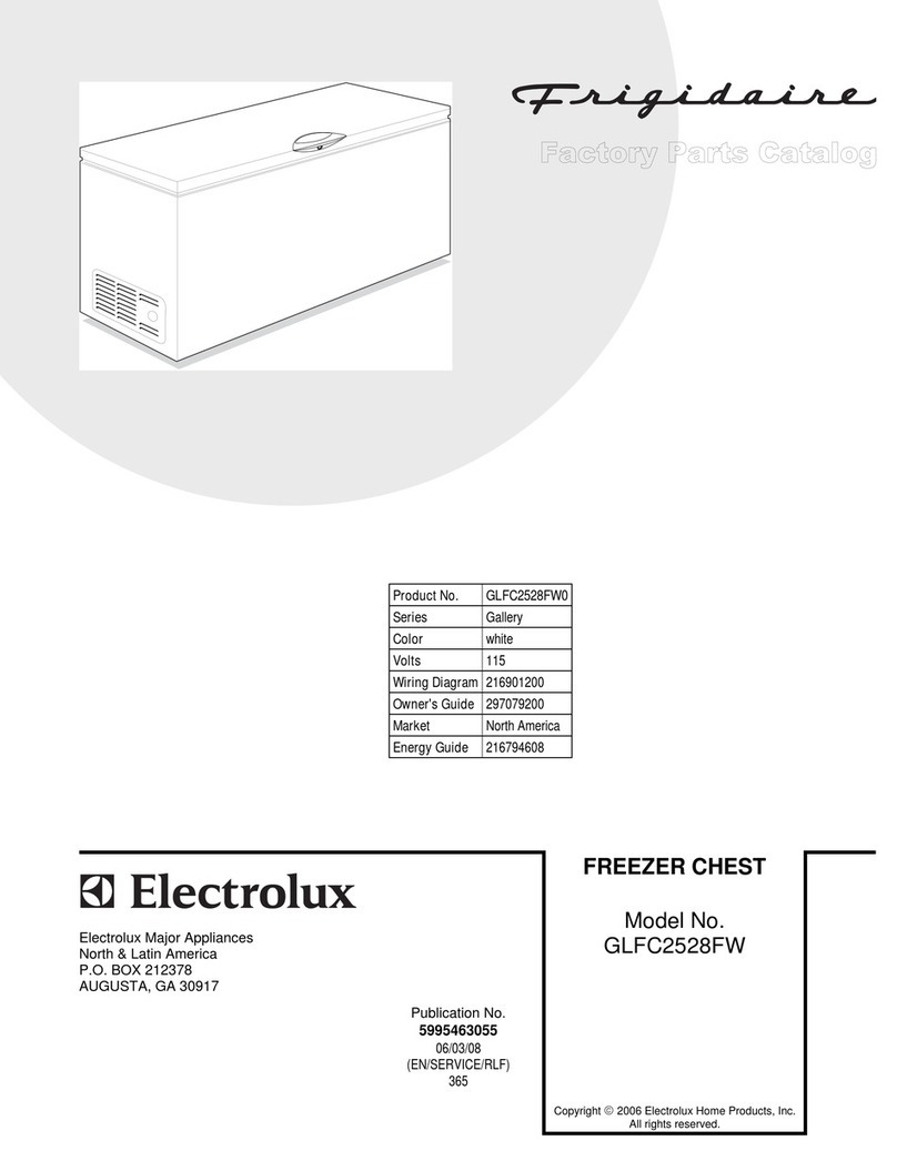Frigidaire GLFC2528FW - 24.9 cu. Ft. Manual Defrost Chest... User manual Frigidaire GLFC2528FW - 24.9 cu. Ft. Manual Defrost Chest... User manual
