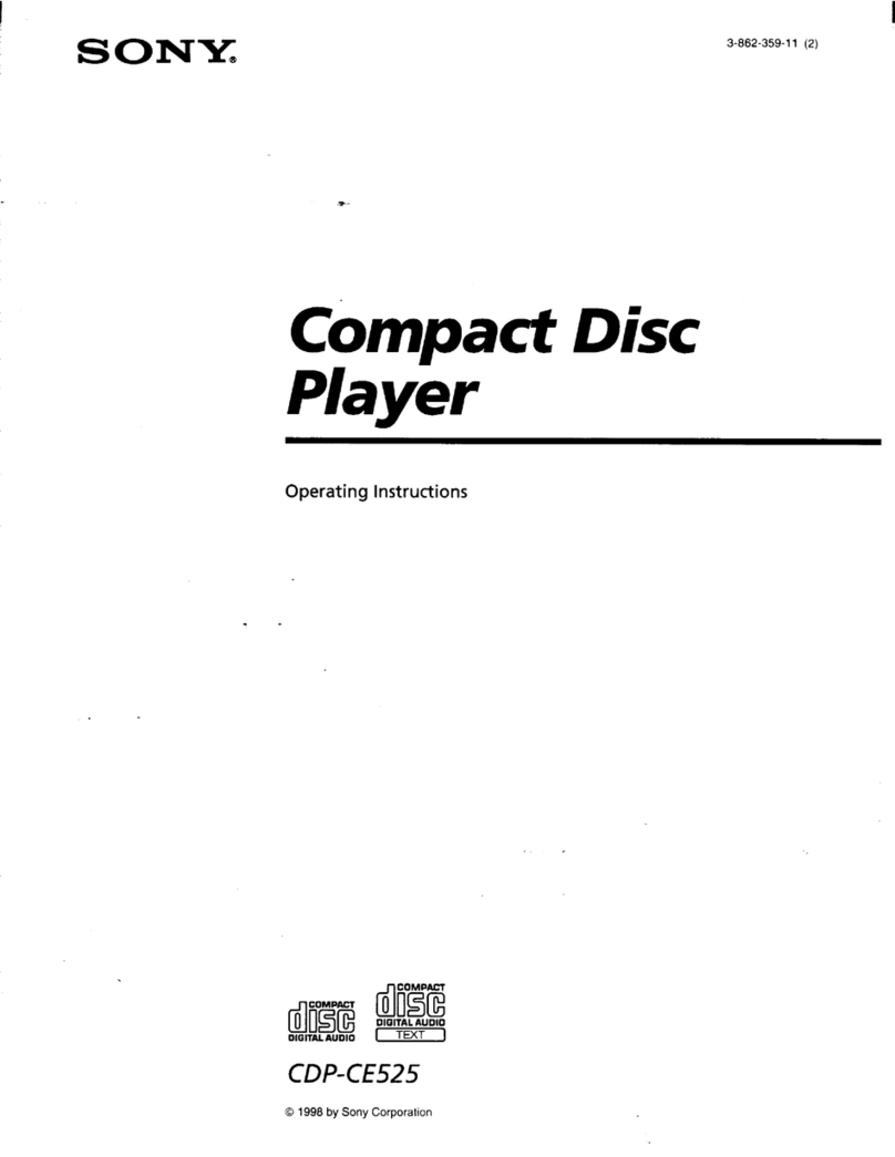 Sony CDP-CE525 - Compact Disc Player User manual