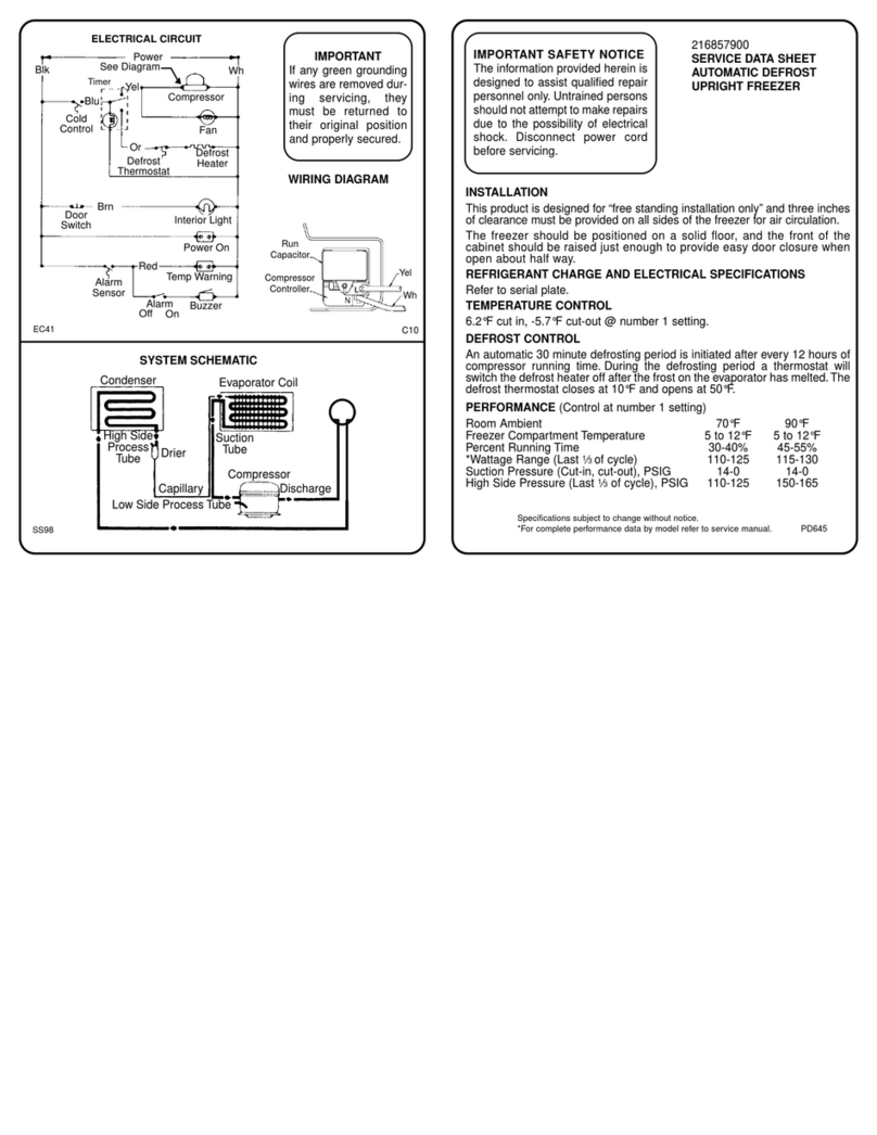 Frigidaire FFU14FK1DW3 User guide