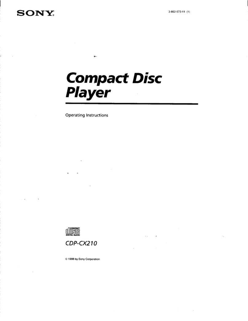 Sony CDP-CX210 - 200 Disc Cd Changer User manual