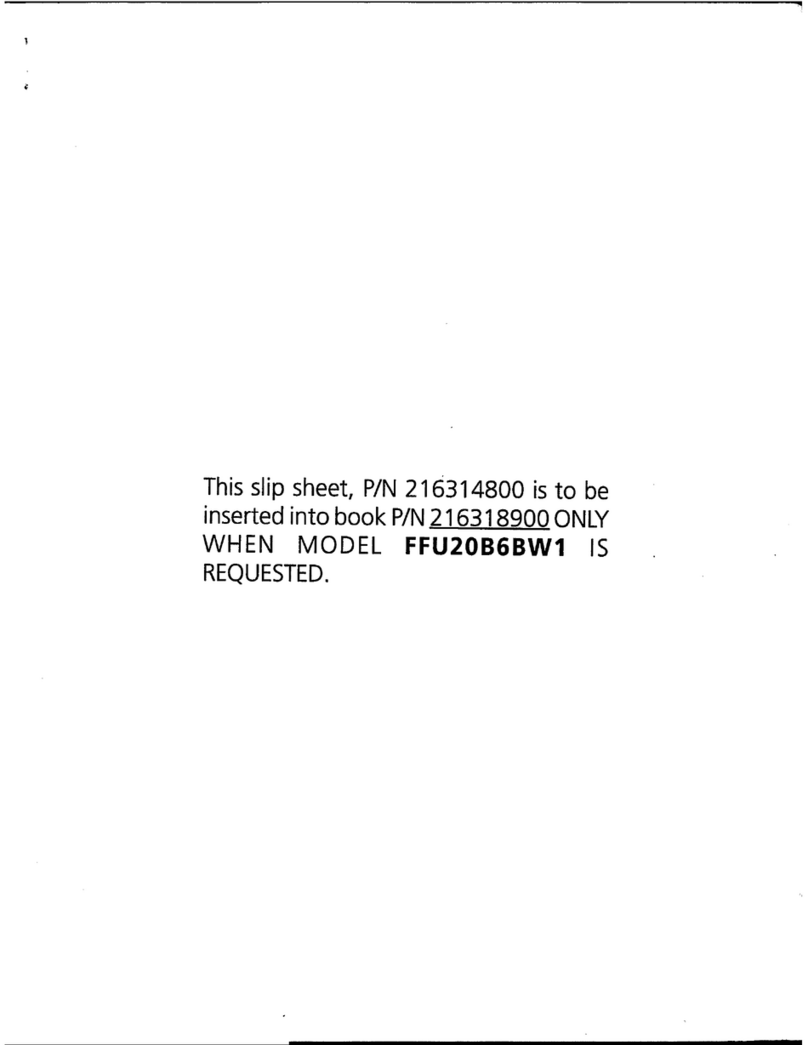 Frigidaire FFU20B6BW1 User manual Frigidaire FFU20B6BW1 User manual