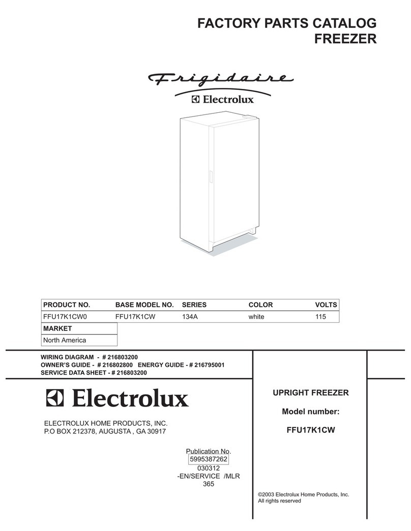 Frigidaire FFU17K1CW Factory parts catalog