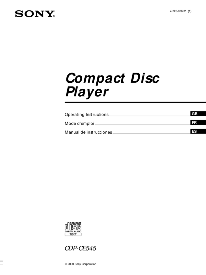 Sony CDP-CE545 - Compact Disc Player User manual