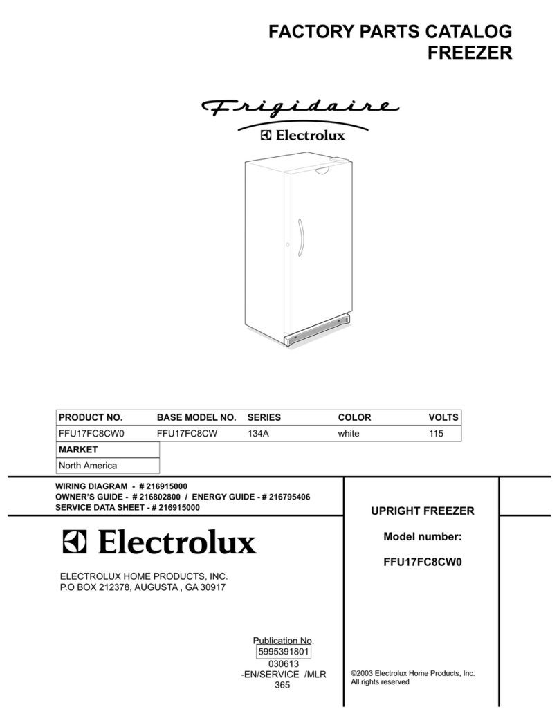Frigidaire FFU17FC8CW0 User manual