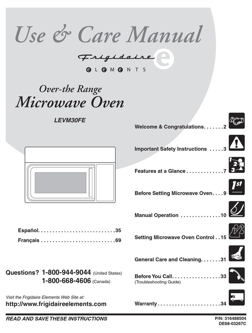 Frigidaire LEVM30FE User manual