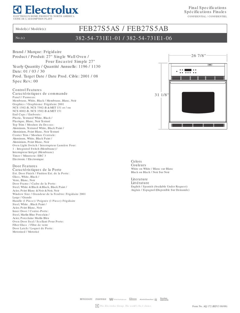 Frigidaire FEB27S5A User manual Frigidaire FEB27S5A User manual