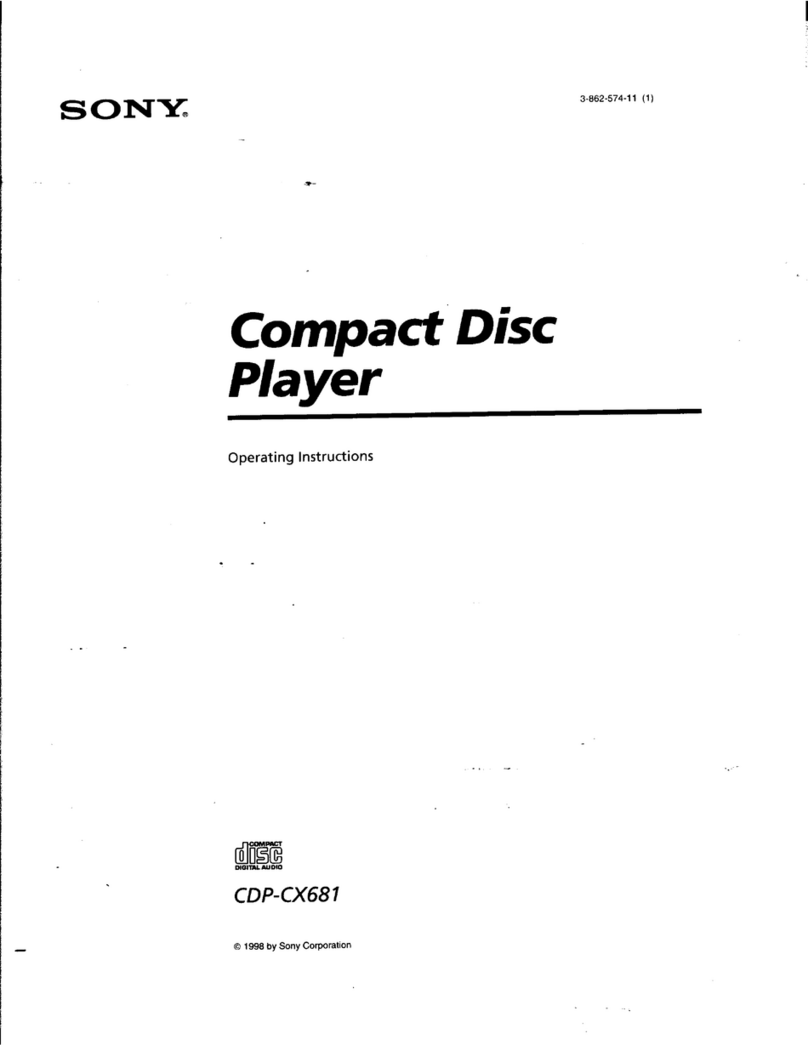Sony CDP-CX681 - 200 Disc Cd Changer User manual