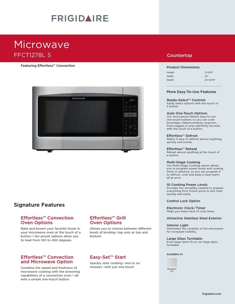 Frigidaire FFCT1278LS Specifications