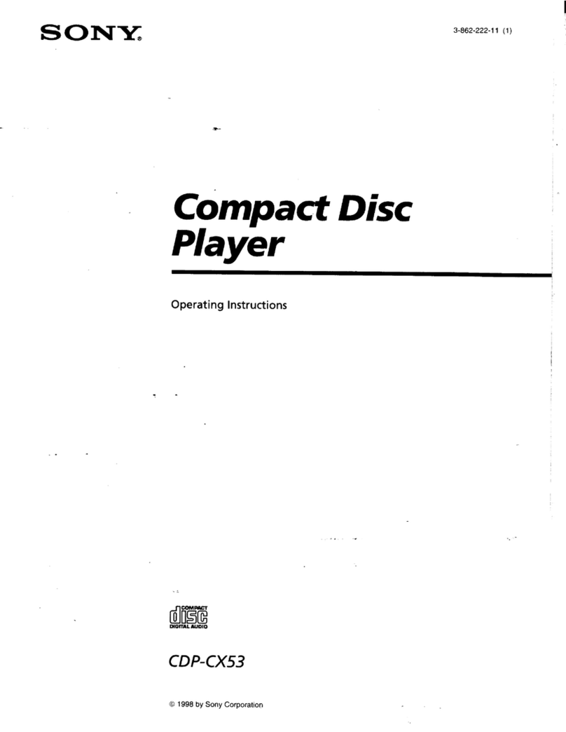 Sony CDP-CX53 - CD Changer User manual