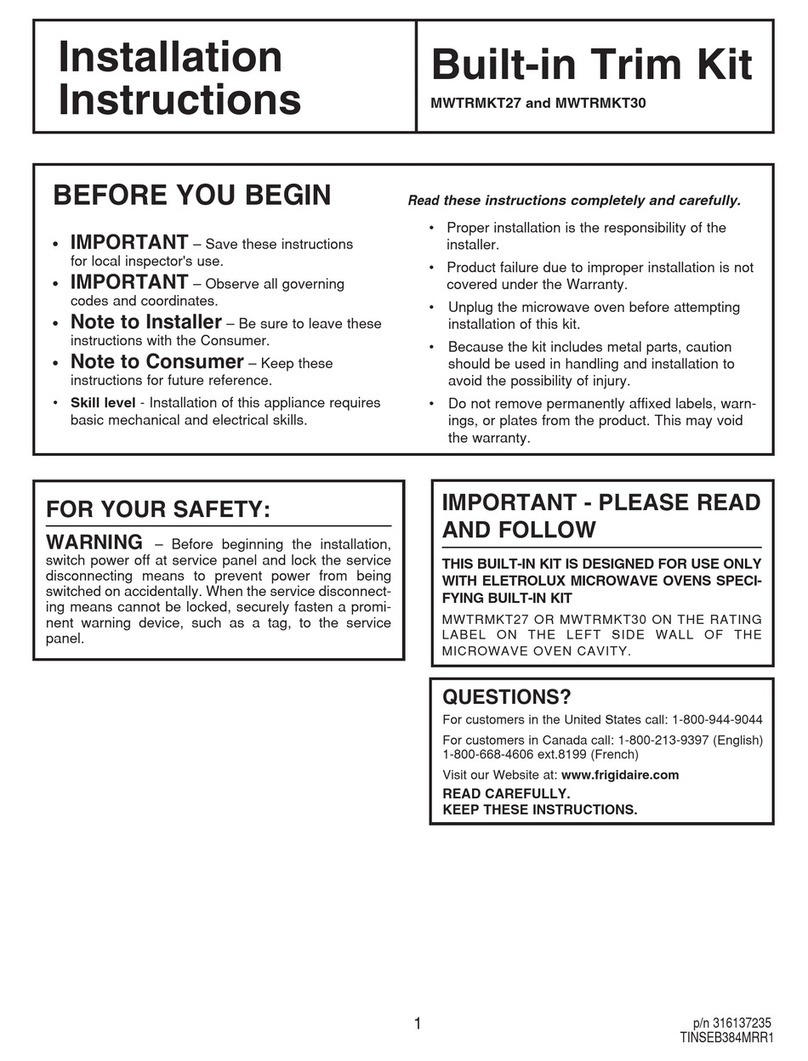 Frigidaire CPLMB209DC User manual