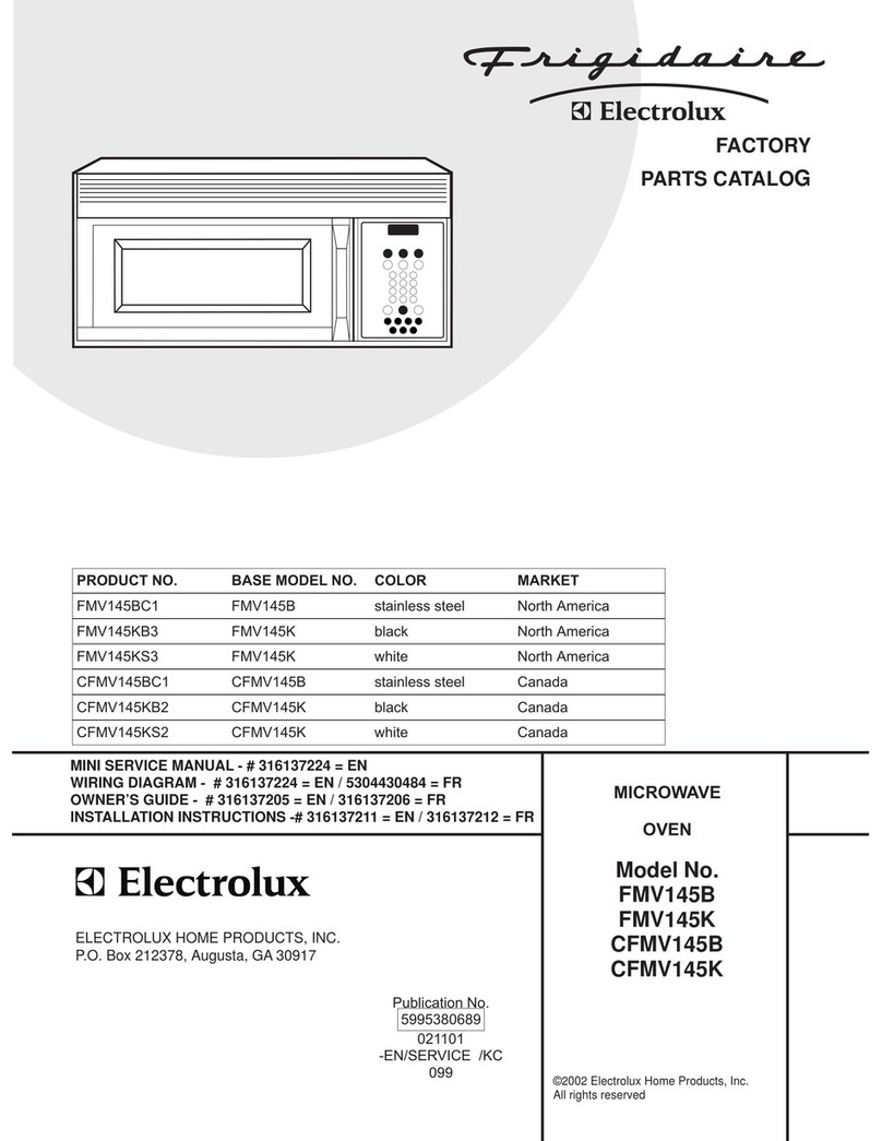 Frigidaire CFMV145BC User manual