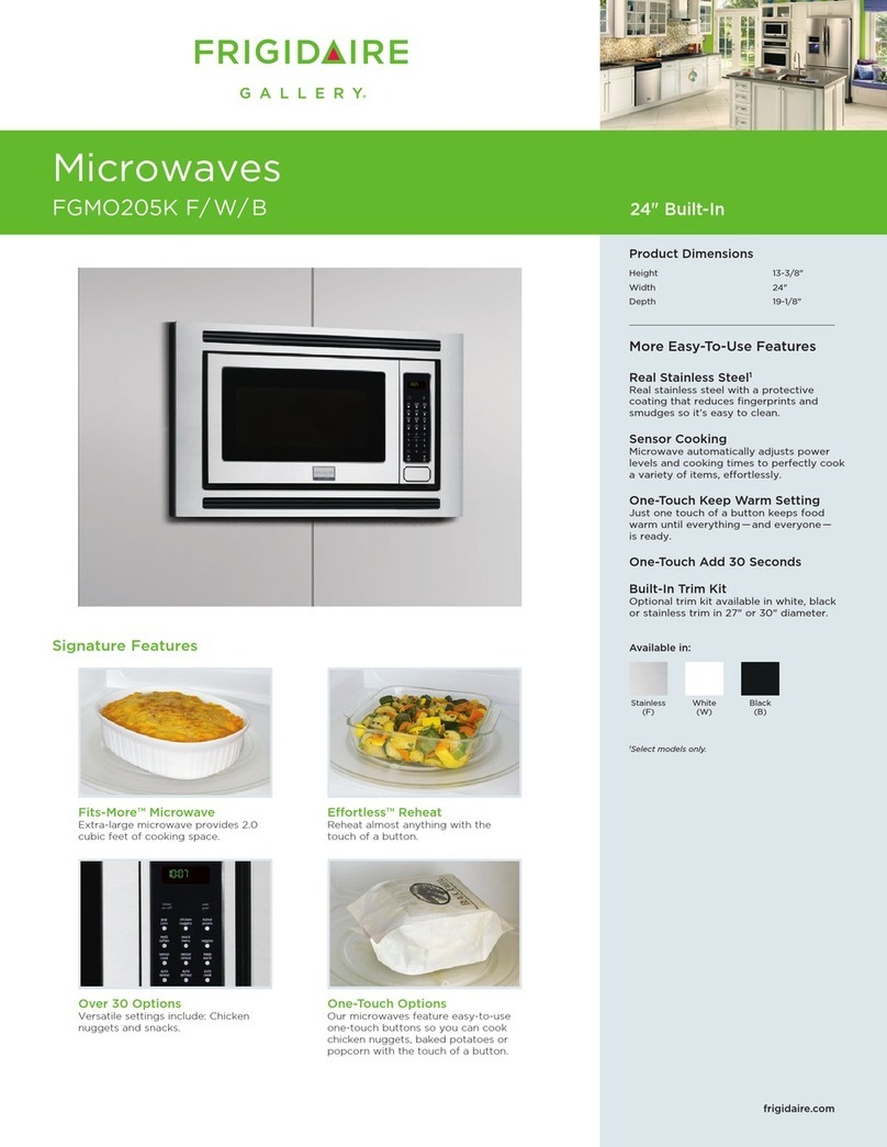 Frigidaire Gallery FGMO205K F Specifications