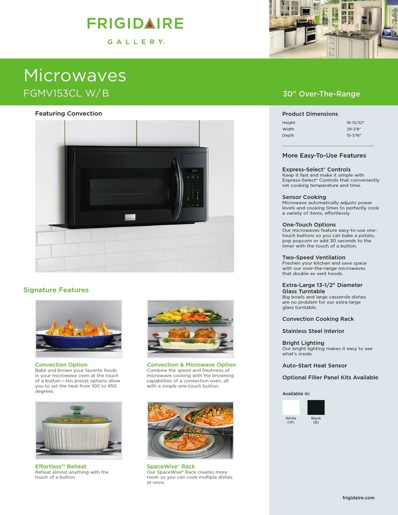 Frigidaire Gallery FGMV153CL User manual