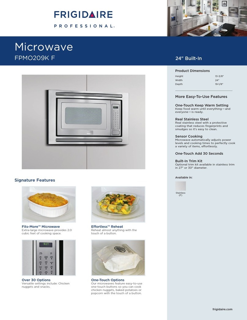 Frigidaire FPMO209KF - Professional 2.0 cu. Ft.... Specifications Frigidaire FPMO209KF - Professional 2.0 cu. Ft.... Specifications