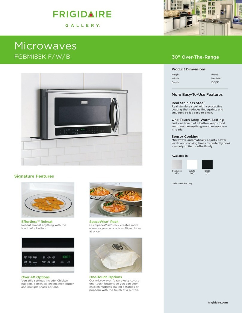 Frigidaire FGBM185K User manual
