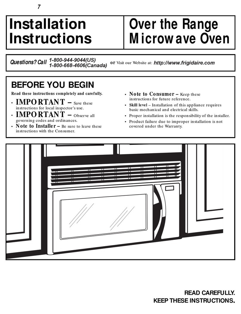 Frigidaire FMV157G User manual