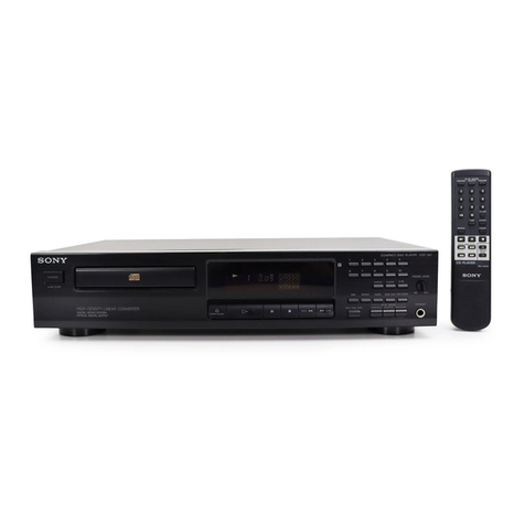 Sony CDP-361 - Single Disc Compact Player operating instructions