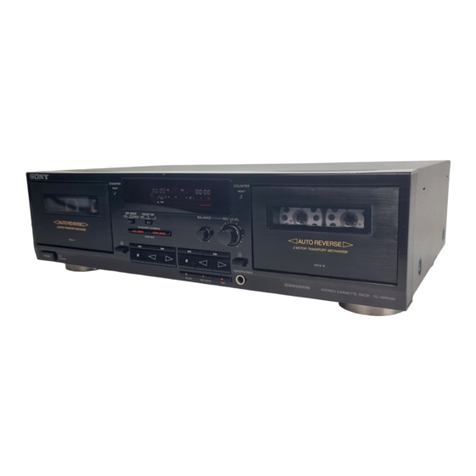 Sony TC-WR590 - Dual Cassette Deck User manual