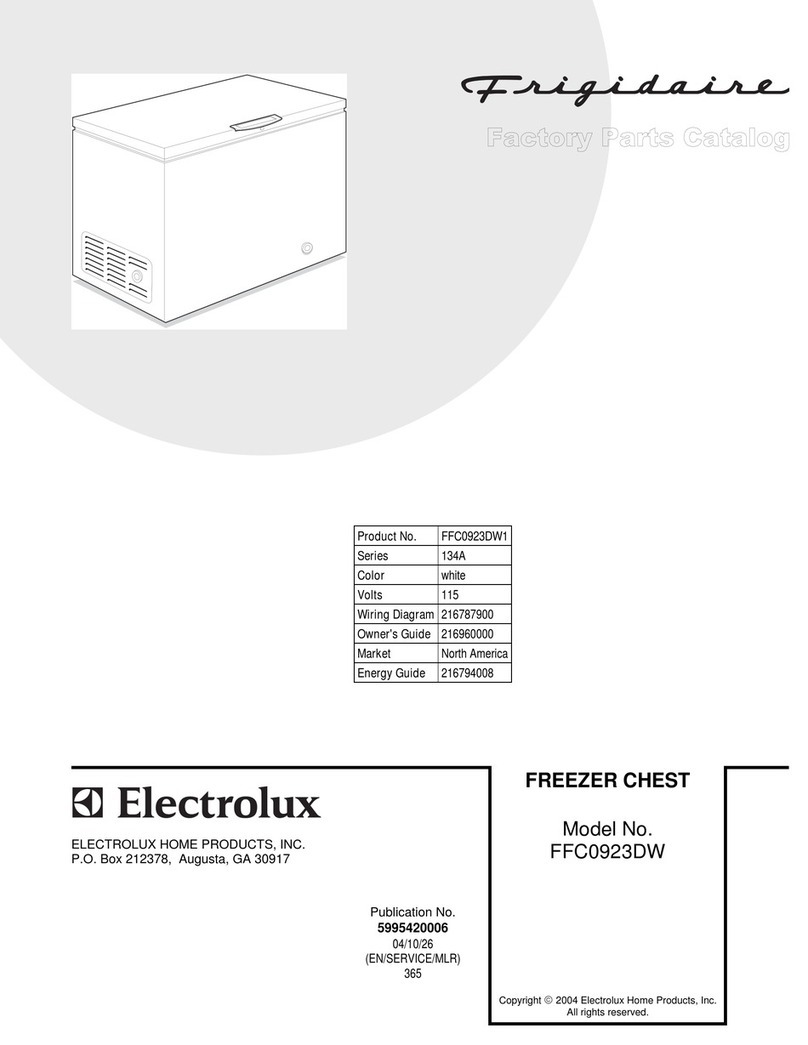 Frigidaire FFC0923DW - 8.8 cu. Ft. Manual Defrost Chest... User manual