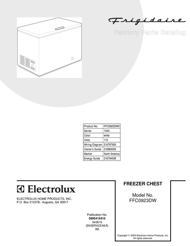 Frigidaire FFC0923DW - 8.8 cu. Ft. Manual Defrost Chest... Factory parts catalog