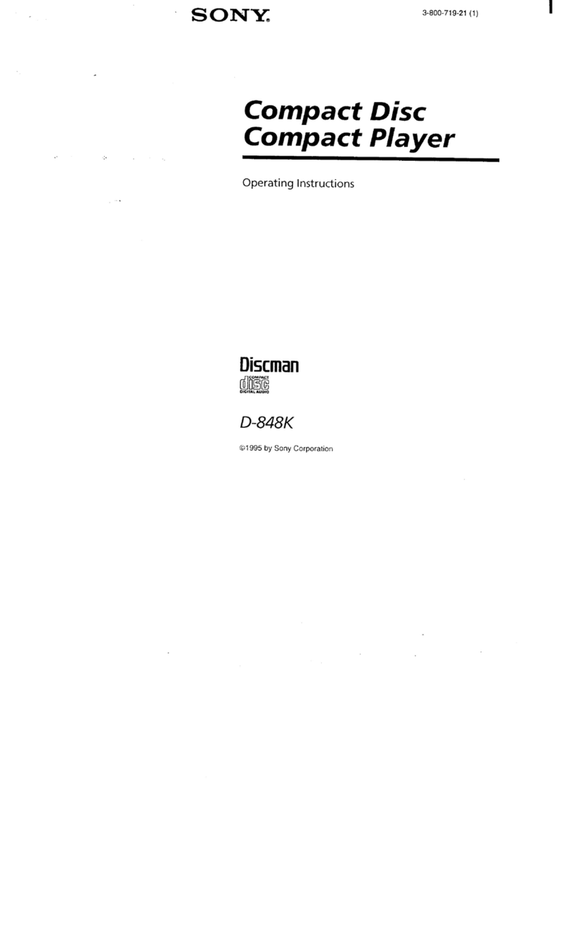 Sony Discman D-848K operating instructions