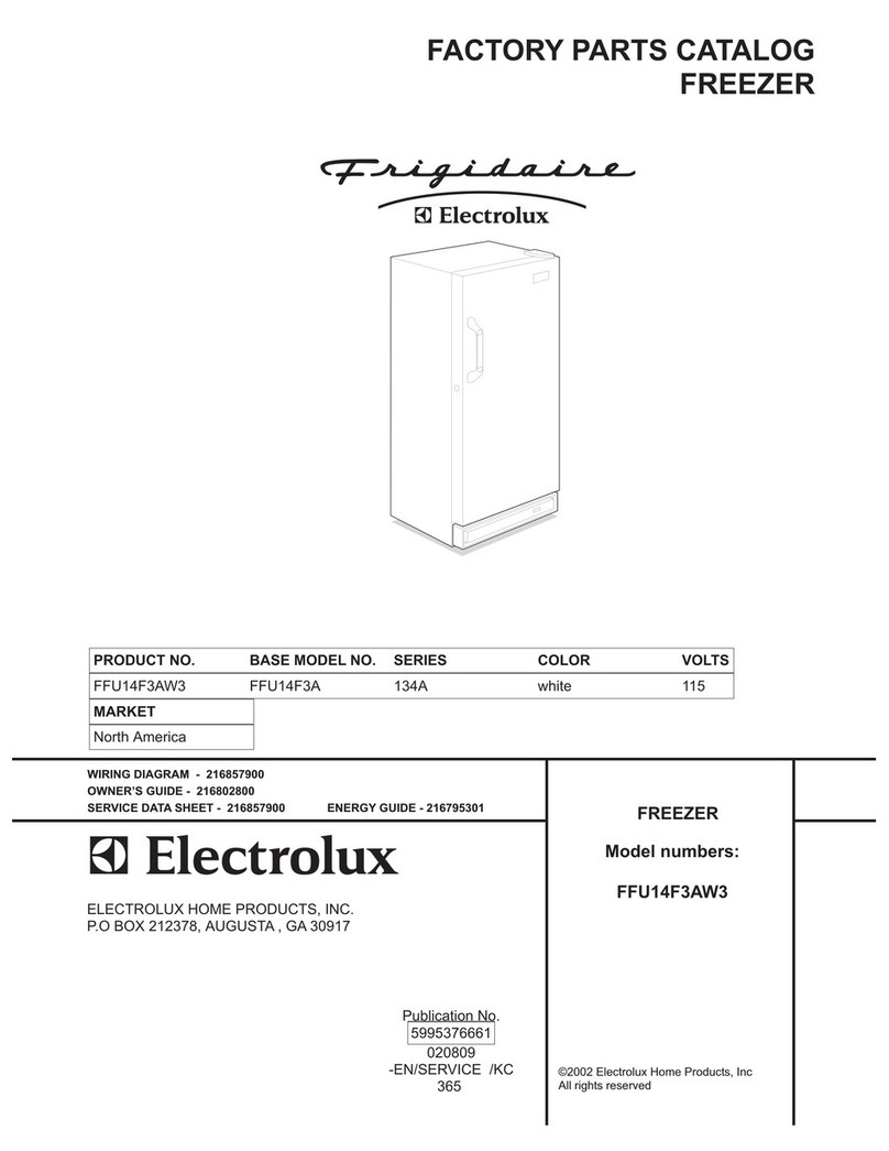 Frigidaire FFU14F3AW3 Factory parts catalog